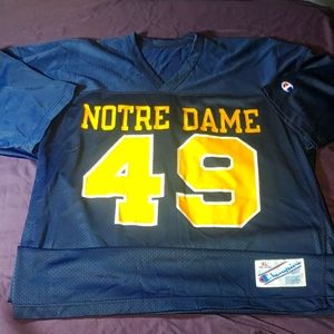 Vintage '70s Notre Dame champion football jersey